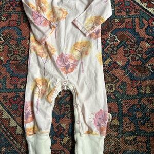 Cozy Autumn Tree Print Kids Footie